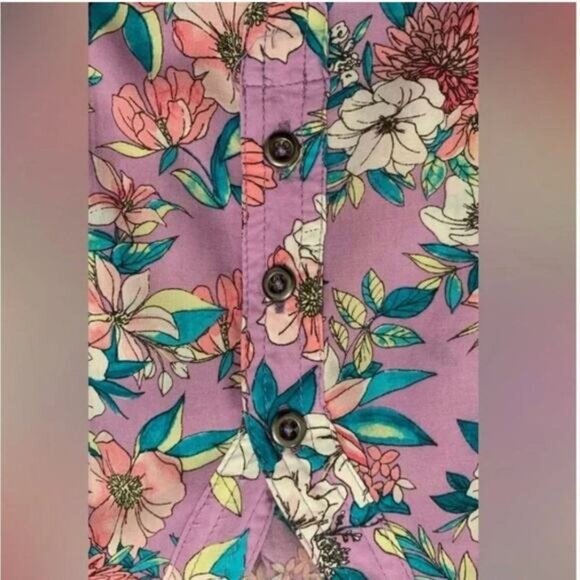 Torrid Harper Blouse Challis Floral Purple Challis Top Women's Size 2X New with - Picture 6 of 7